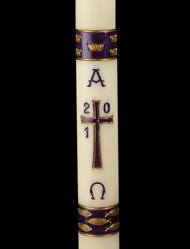 Gloria Purple Paschal Candles Dadant Brand 51 Beeswax Easter Candles